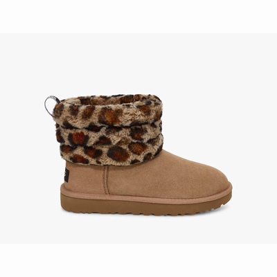 Botas UGG Fluff Mini Quilted Mulher Leopardo | PT-KBUJN